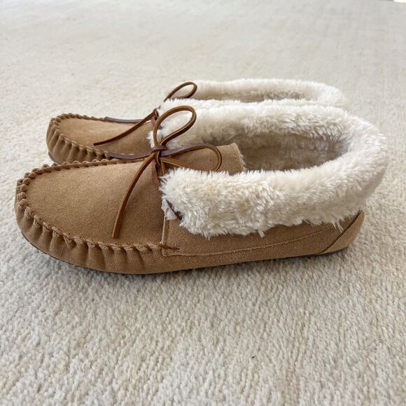 New No Box Minnetonka Women Size 12N Chrissy Bootie Slipper CINNAMON - Picture 2 of 8